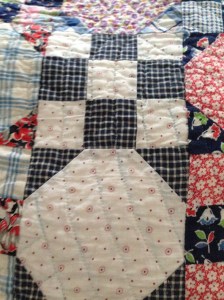 Detail of Snowball quilt.