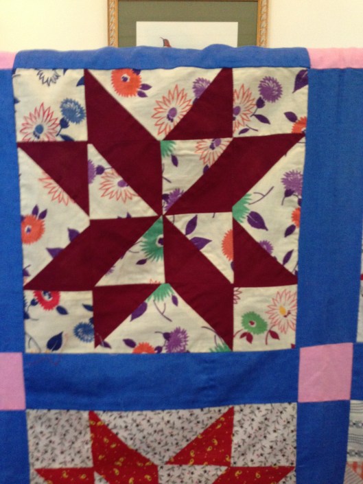 Dark Maroon and floral print circa 1930s