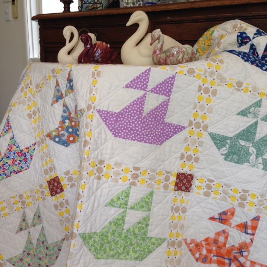 Detail of fabrics used.