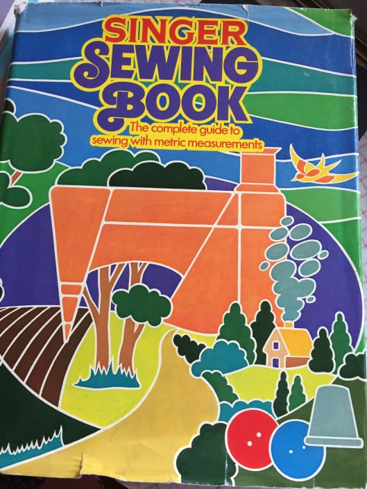 A later edition of the Singer Sewing Book publs. 1972. Love the graphics of this cover.