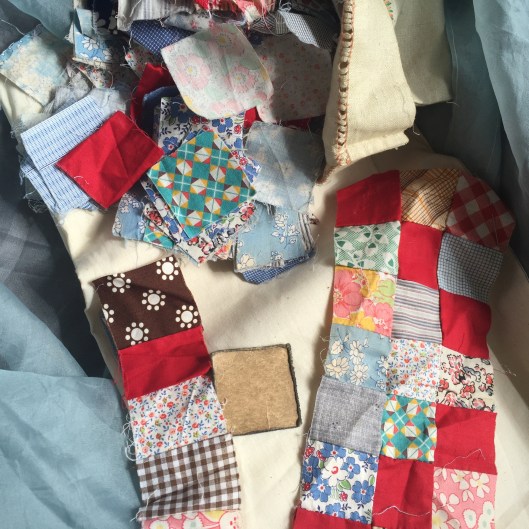 Pieces of Irish chain quilt